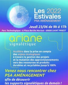 Ariane Signalétique au salon PSA Aménagement